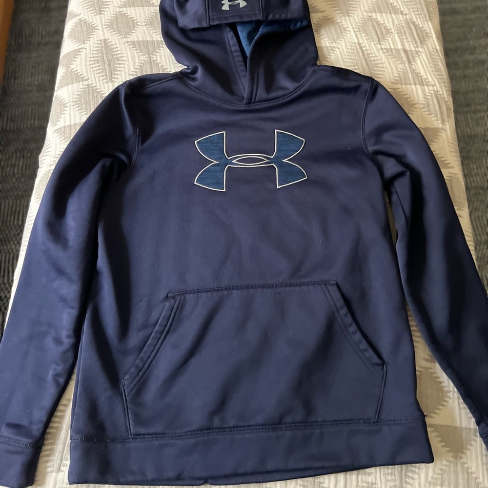 Young large Under Armour Hoodie blue